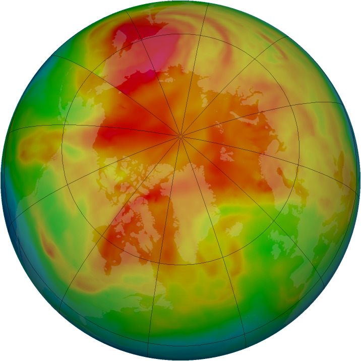 Arctic ozone map for 27 February 2009